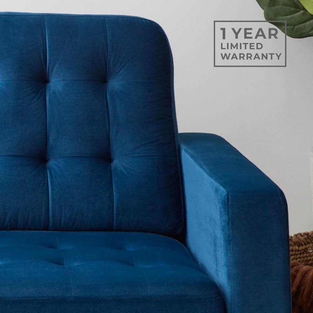 76” Brynn Upholstered Square Arm Sofa with Buttonless Tufting - Brookside Home