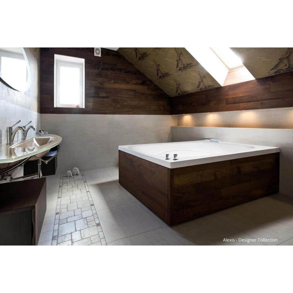 Designer Alexis 60" x 48" Soaking Acrylic Bathtub