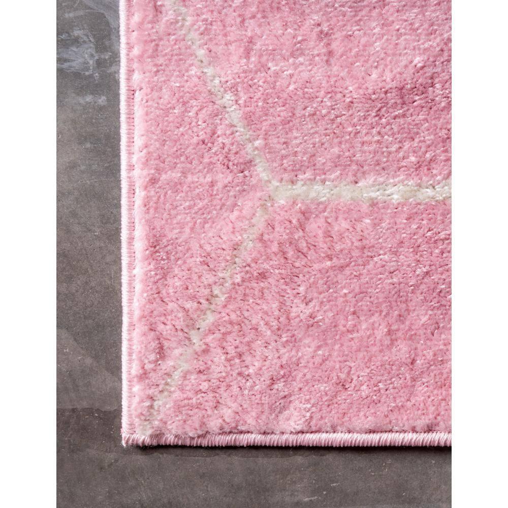 Unique Loom 7' 0 x 10' 0 Trellis Frieze Geometric Light Pink Area Rug