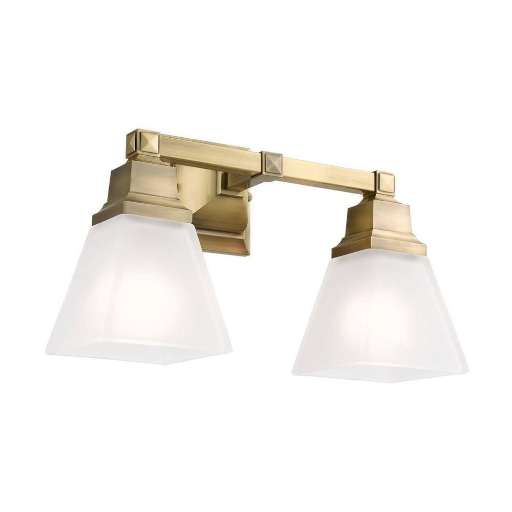 Livex Lighting Mission 2 - Light Vanity in  Antique Brass