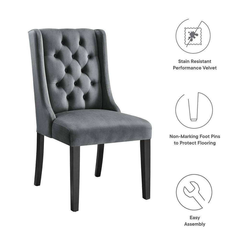 Modway Modway Baronet Performance Velvet Dining Chairs - Set of 2