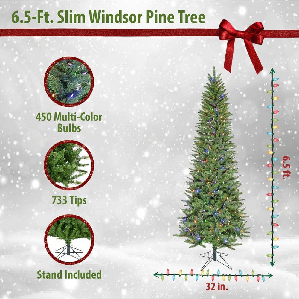 Christmas Time 6.5' Lighted Pine Christmas Tree