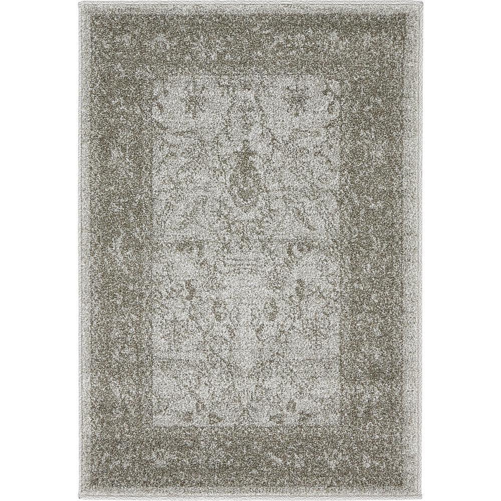 La Jolla Floral Light Gray 2' 2 x 3' 0 Area Rug
