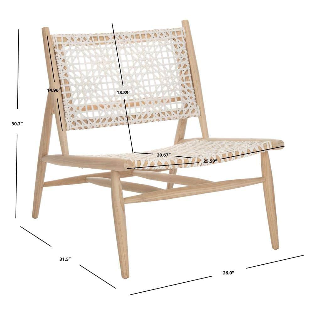 Bandelier Accent Chair - ACH1000 - Light Natural/White - Safavieh