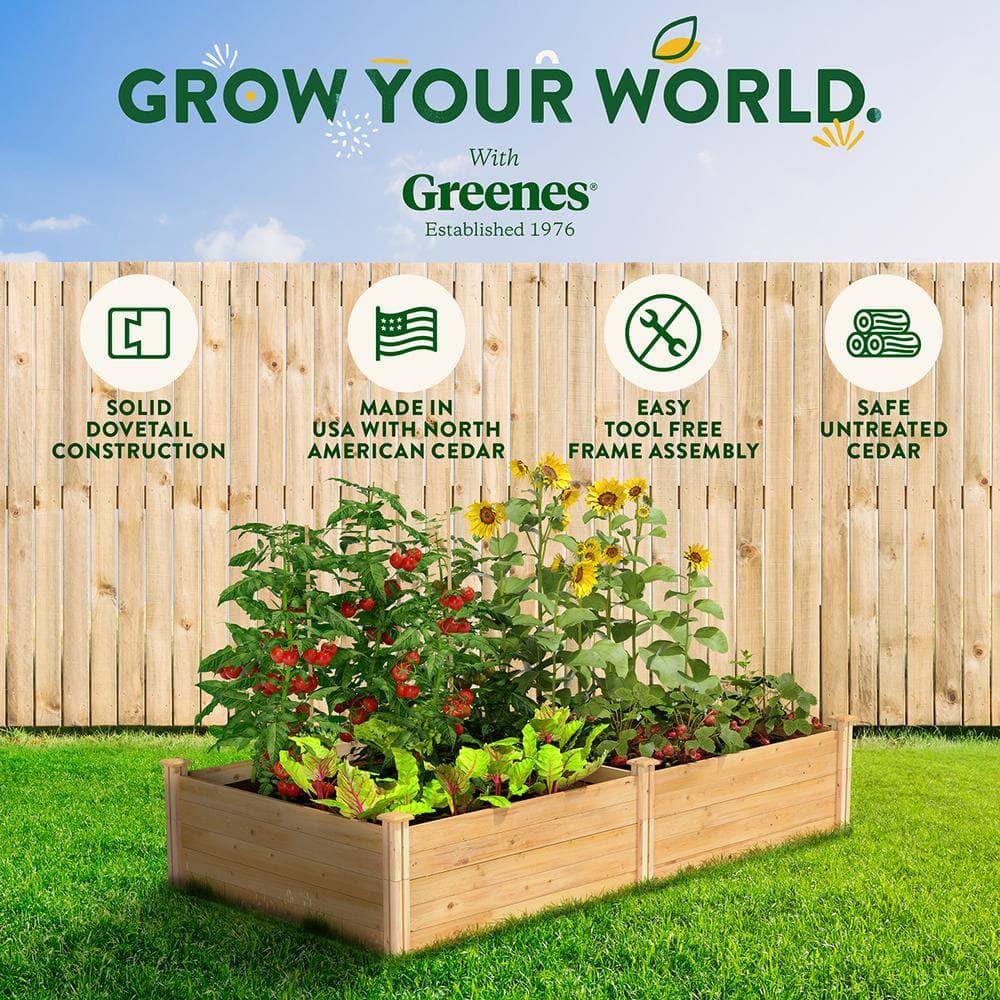 Greenes Fence 48" x 96" x 17.5" Cedar Raised Garden Bed