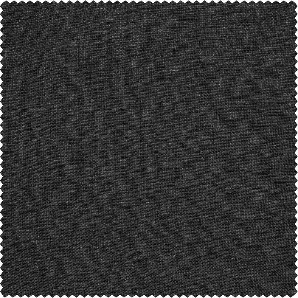 Slate Grey Heavy Faux Linen Curtain (1 Panel), Slate Grey, 50W X 96L