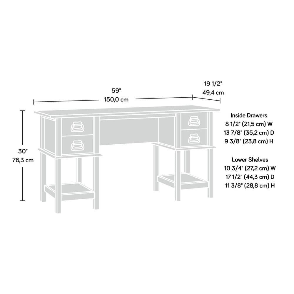 Viabella Desk Dark Brown - Sauder