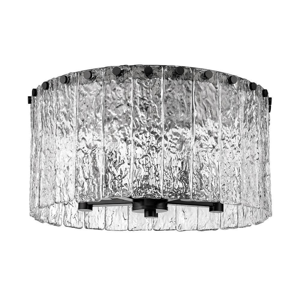 Z-Lite Glacier 5 - Light Flush Mount in  Matte Black
