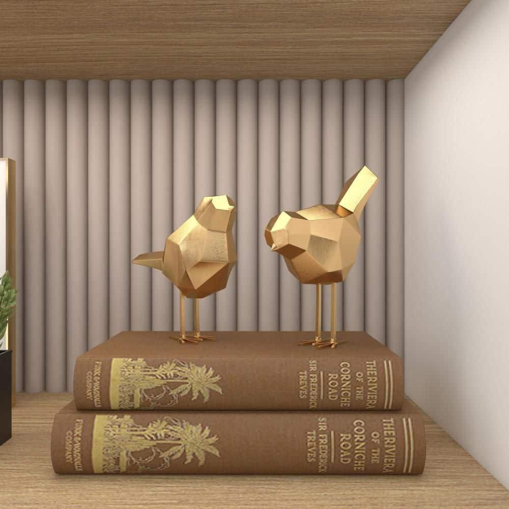 CosmoLiving by Cosmopolitan Polystone Bird Decorative Sculpture with Origami Accents