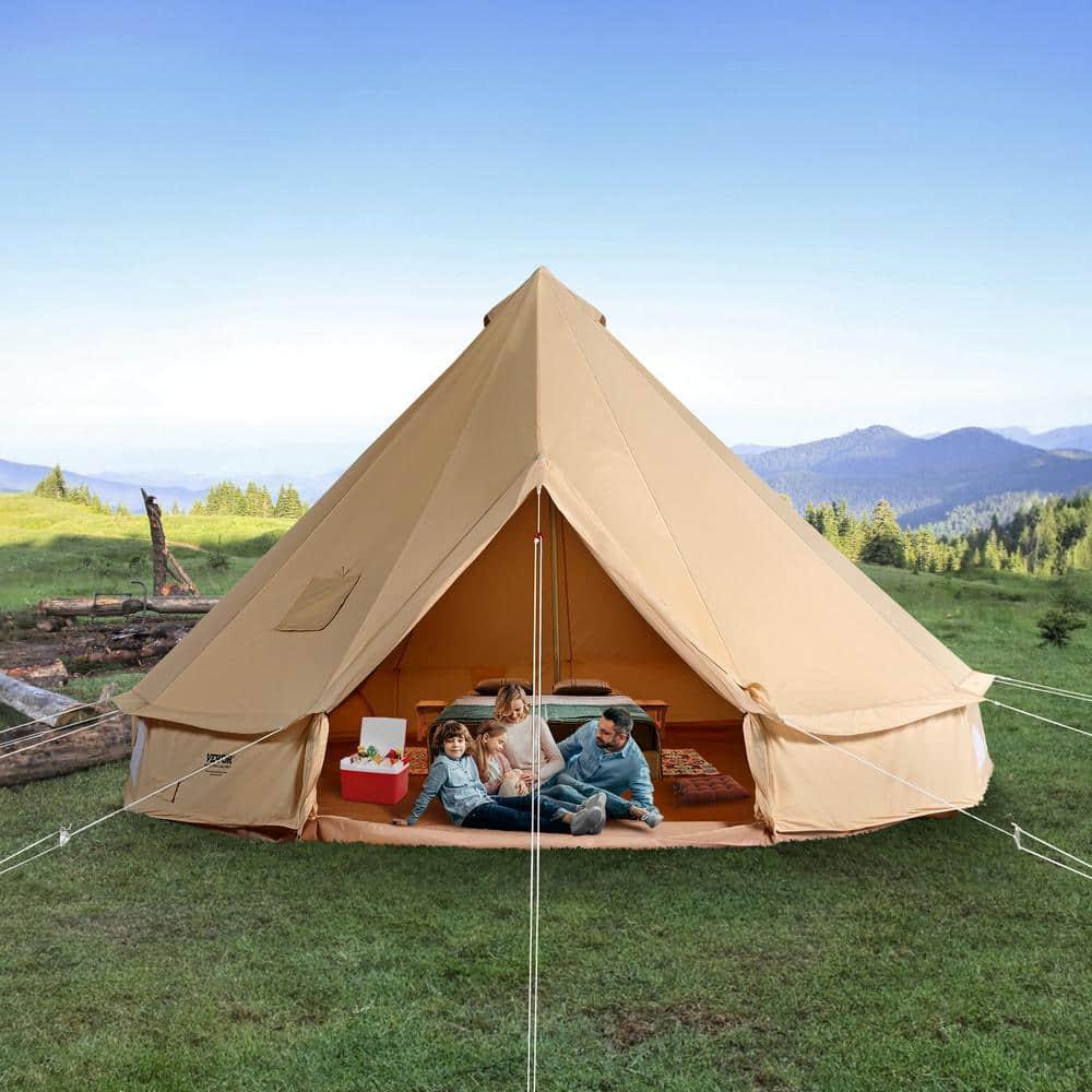 VEVOR VEVOR Canvas Bell Tent 4-Season Camping Yurt Tent with Stove Jack