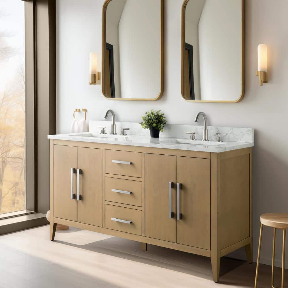 Vanity Art 60" Double Bathroom Vanity Set