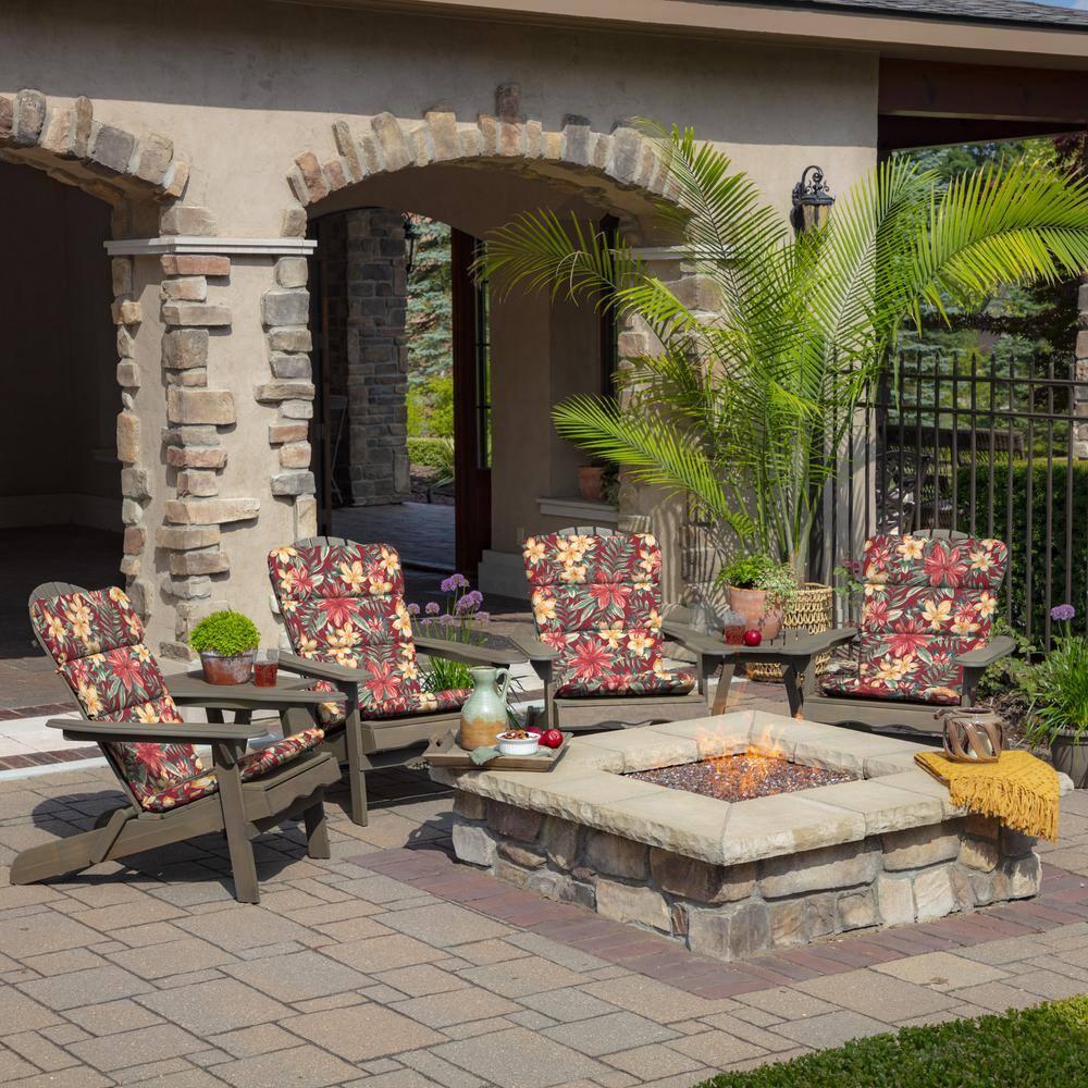 ARDEN Outdoor Rocking Chair or Adirondack Cushion, 20 x 17, Water Repellent, Fade Resistant 17 x 20, Ruby Clarissa