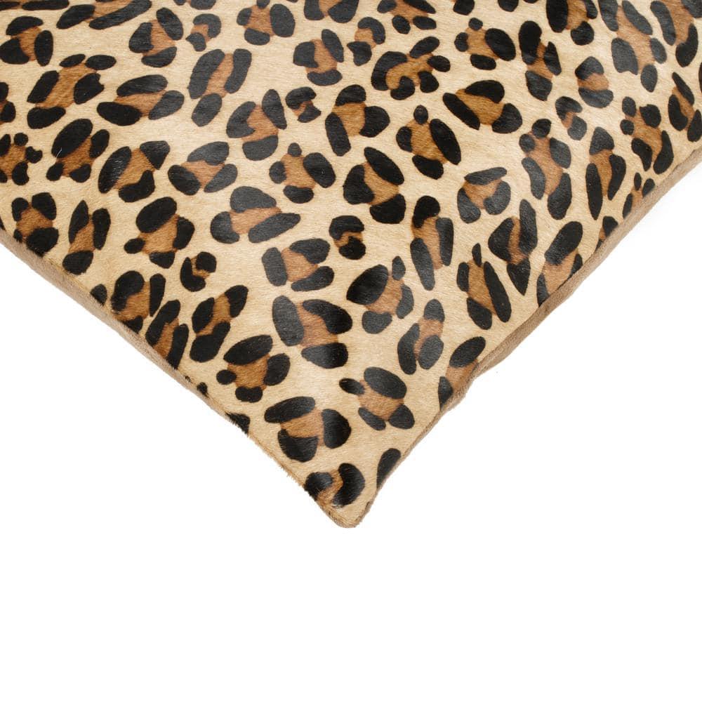 Natural Torino Togo Cowhide Pillow Leopard 18x18 1-Piece