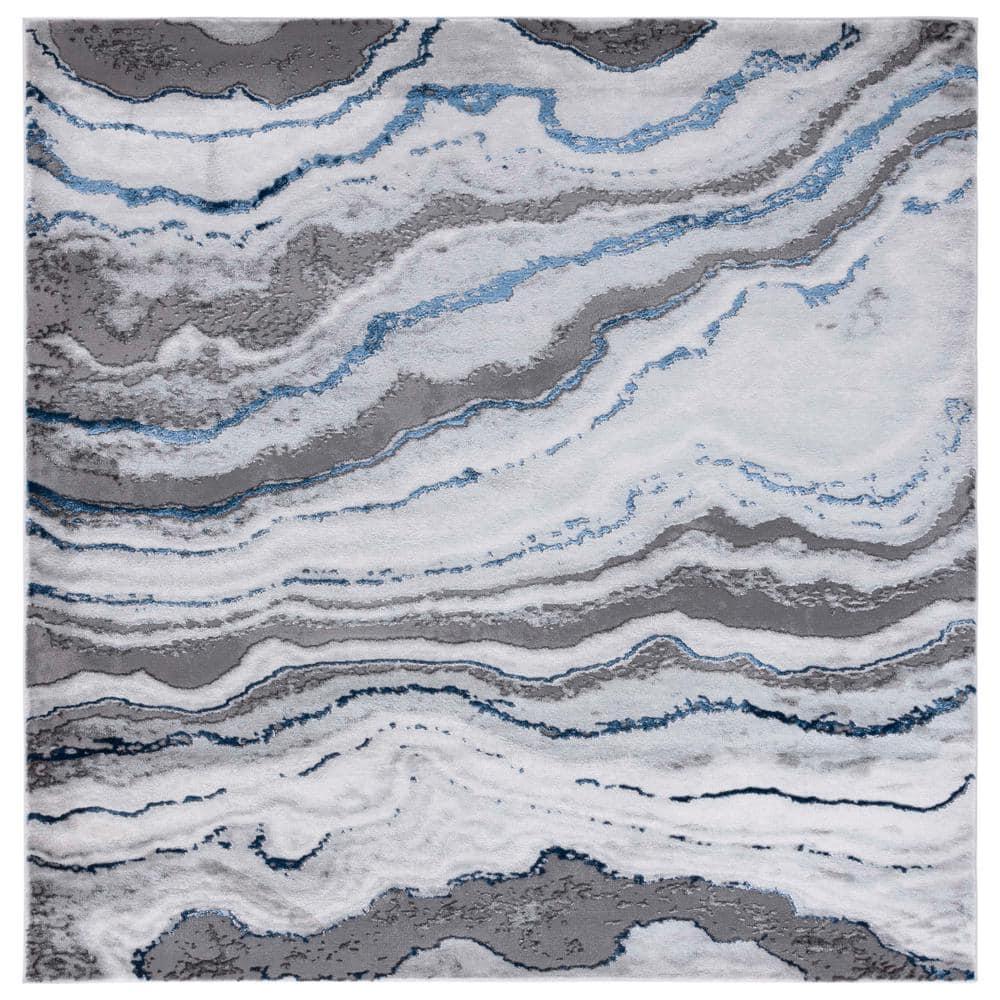 Swindle Abstract Gray/Blue Area Rug