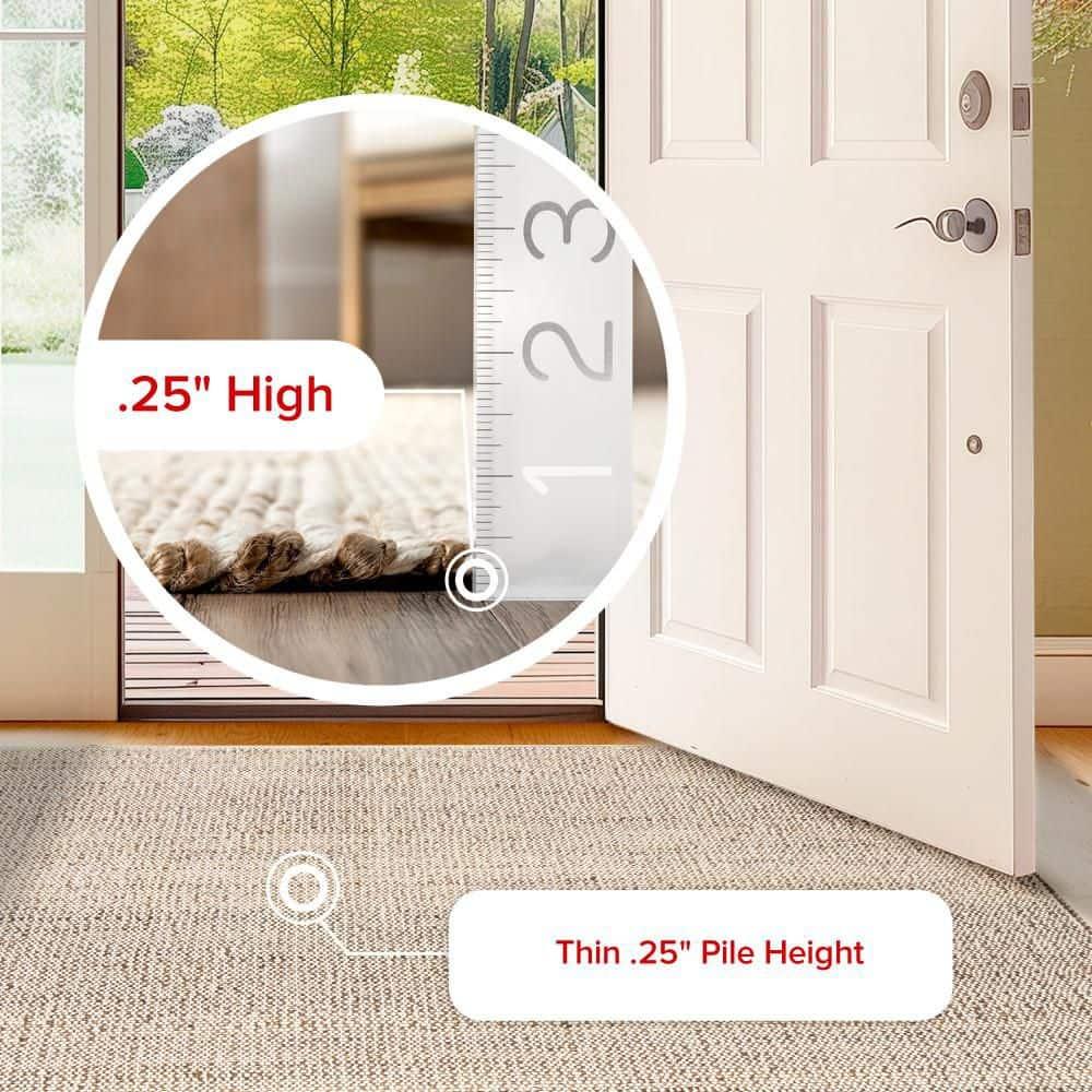 Nuloom 2x3 Elfriede Jute & Cotton Hand Woven Indoor Area Rug, Natural, Solid Rustic Farmhouse Style Natural Fiber Bedroom, Living Room,