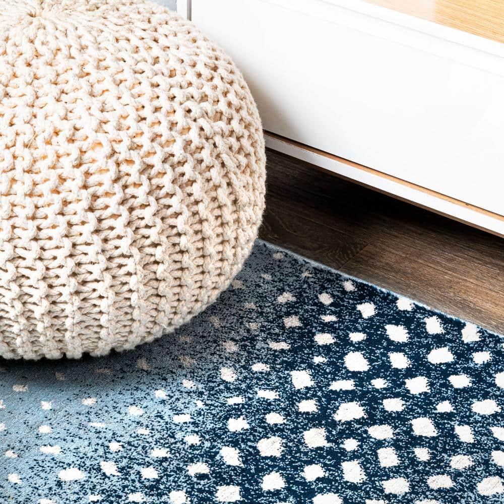 5'x 8' Antelope Modern Animal Area Rug, Blue/Cream - JONATHAN Y