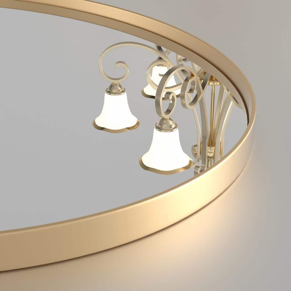 22"\u00d730" Gold Oval Mirror, Oval Bathroom Mirror for Wall, Vanity Mirror, Entryway, Living Room, Wall Mount Mirrors, Hangs Vertical or Horizontal