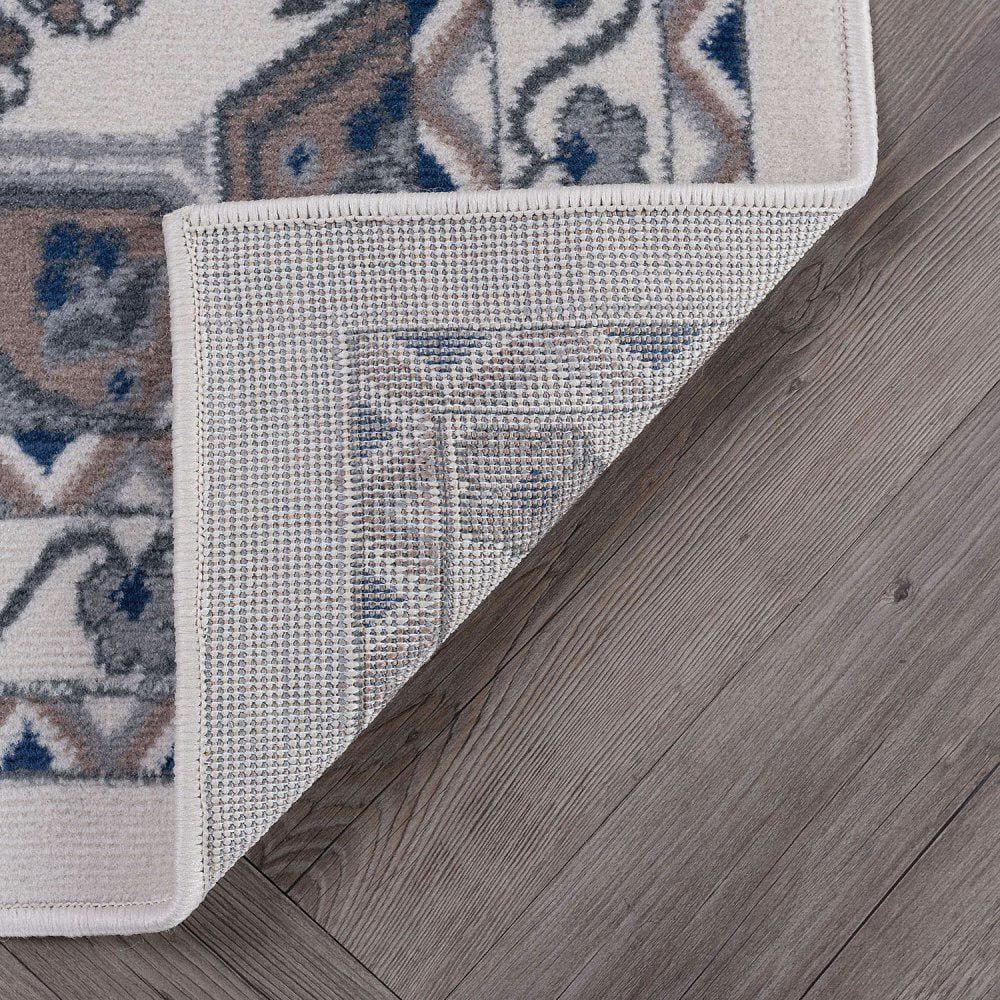 Tayse Hampton Area Rug HMP4017 Traditional Cream Petals Scrolls 5' x 7' Rectangle