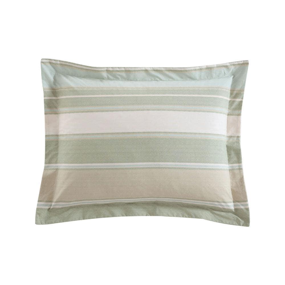 Queen 5pc Serenity Comforter & Sham Set Green - Tommy Bahama: Percale, Reversible, Includes Decorative Pillows