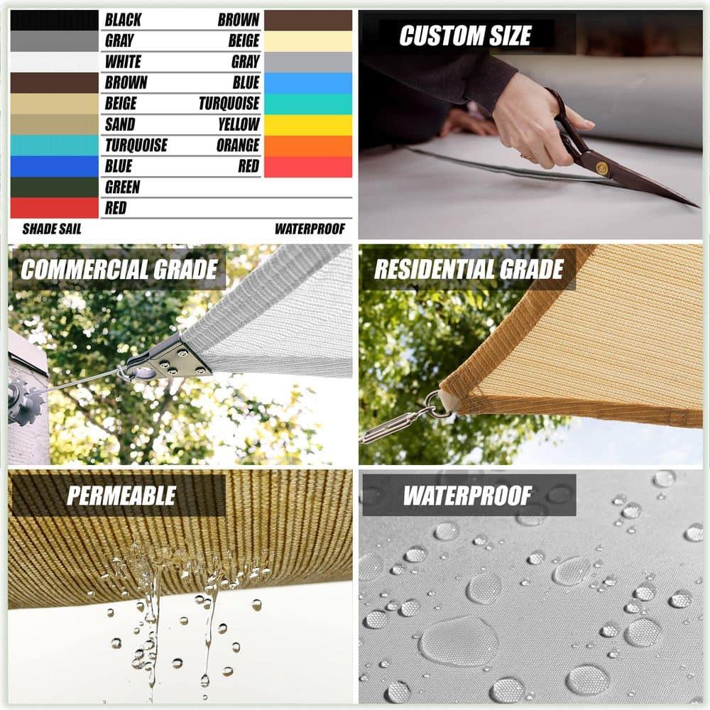 Amgo Amgo Rectangle Sun Shade Sail 200 GSM, 95% UV Blockage