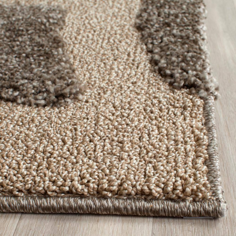 Florida Shag SG459 Power Loomed Indoor Runner Rug - Smoke/Beige - 2'3"x8' - Safavieh