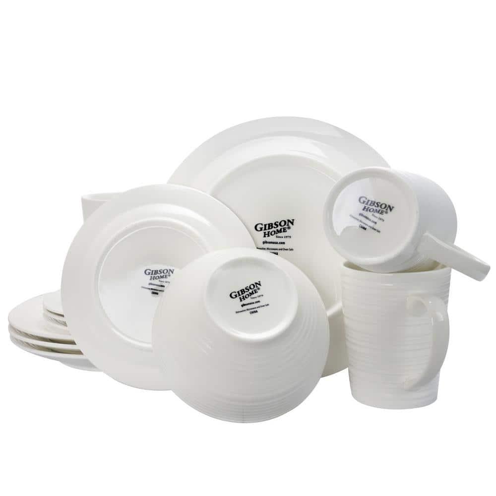 Gibson Amelia Court 16 Piece Dinnerware Set, Service for 4