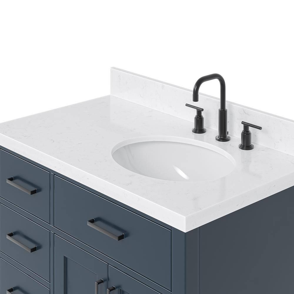 Ariel T036srcqovo Hepburn 36" Free Standing Single Basin Vanity Set - Blue