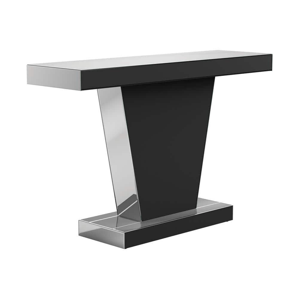 Coaster Crocus Modern Rectangular Glass Console Table Silver