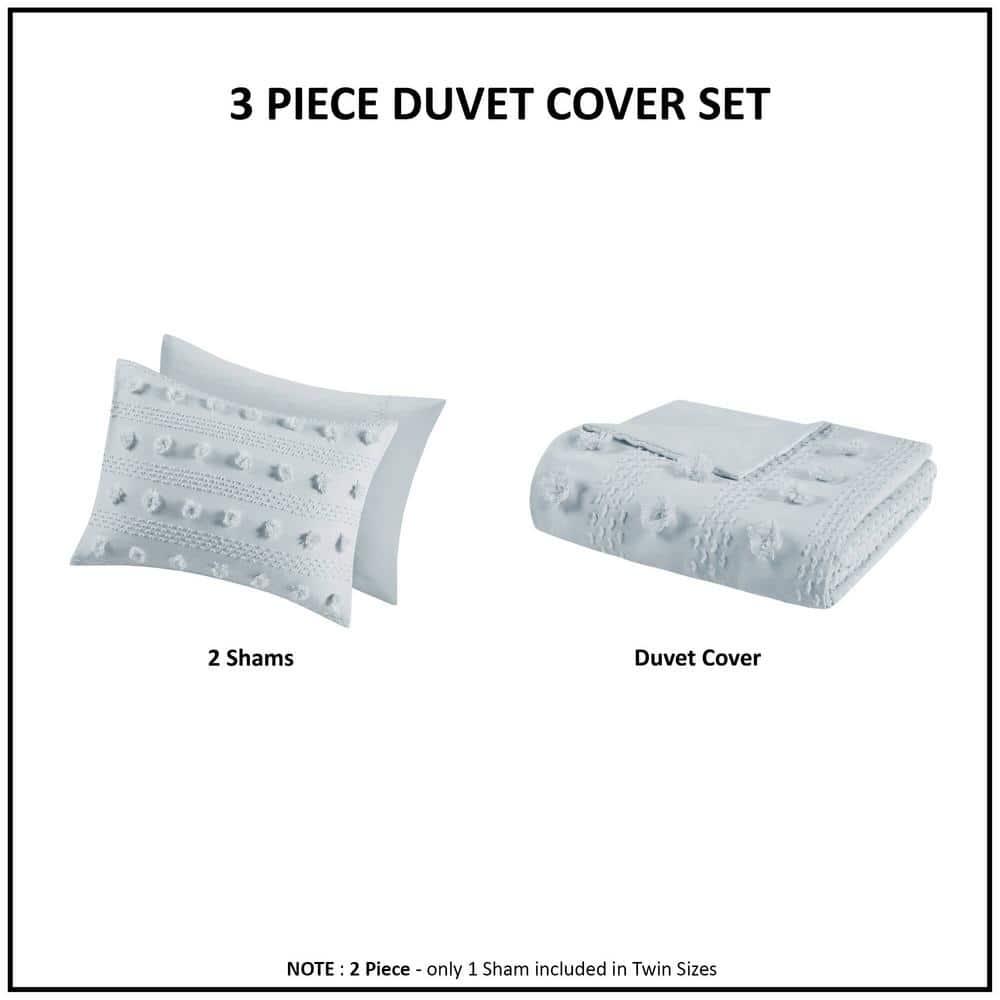 Intelligent Design Lucy Clip Jacquard Duvet Cover Set