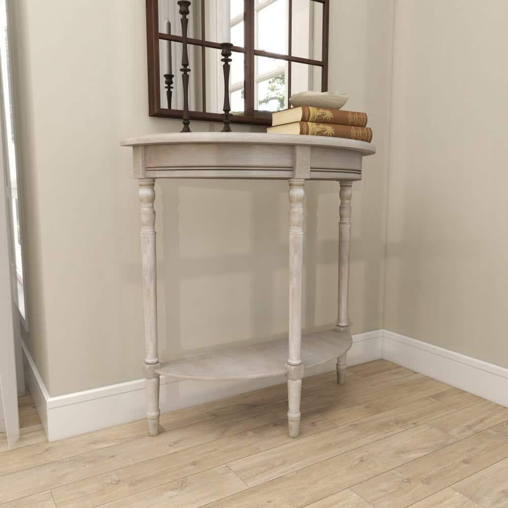 Ophelia & Co. Mcbroom Wood Half Moon 1 Shelf Console Table