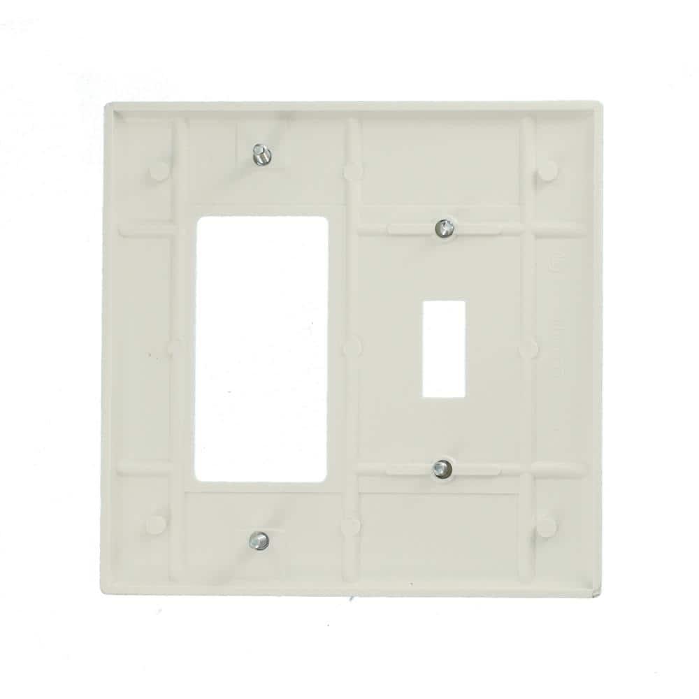 White Thermoset Plastic 2-Gang Toggle/Decora Wallplate