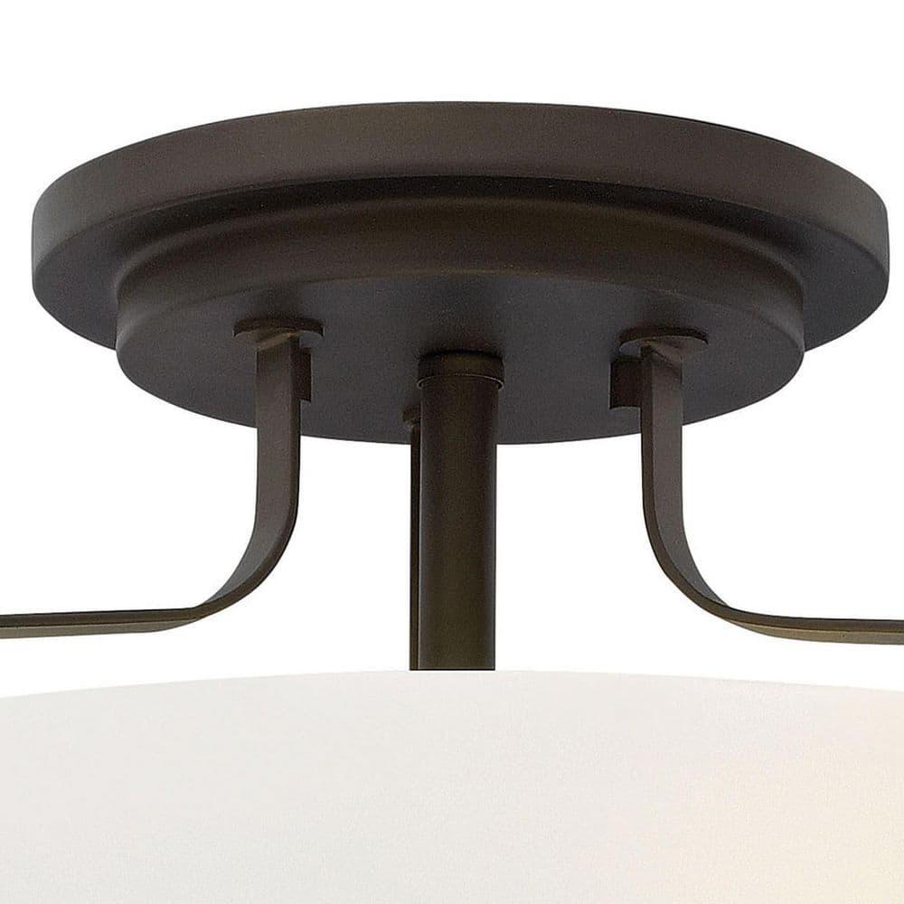 Harper 14.5-in 3-Light Semi-Flush Mount Retro Ceiling Light