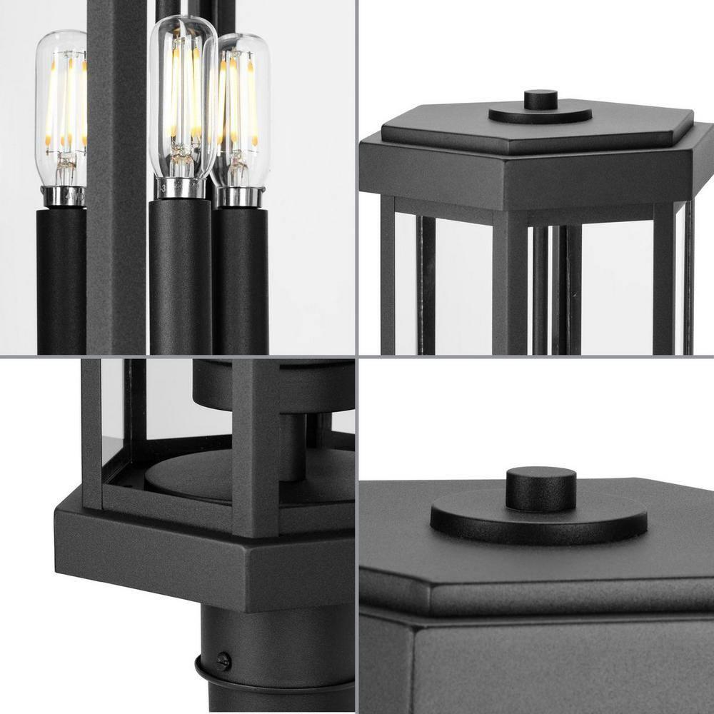 Progress Lighting - Ramsey - 3 Light Outdoor Post Lantern In Modern Style-20.87