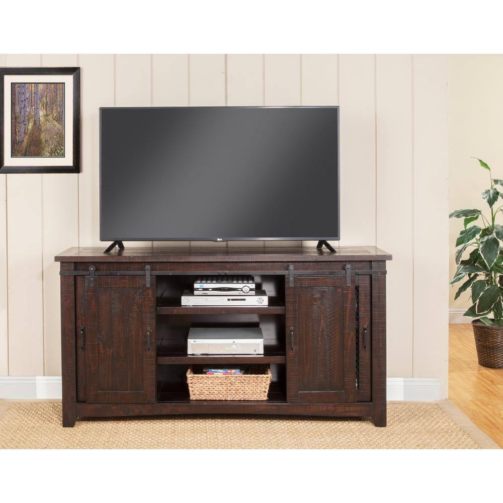 Durango 65" Solid Wood TV Stand Espresso Finish - Martin Svensson Home