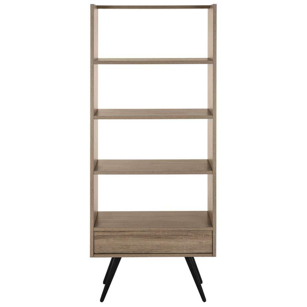 Terrence Etagere - FOX4277 - Light Brown/Black - Safavieh Couture