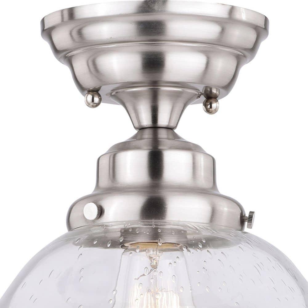 Vaxcel Huntley 1 - Light Flush Mount in  Satin Nickel