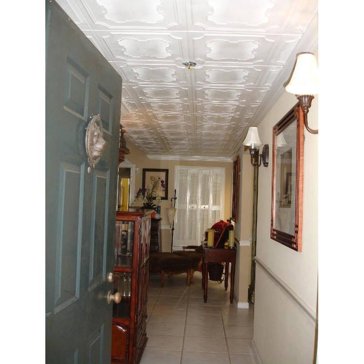 Coronado 1.6 ft. x 1.6 ft. Polystyrene Glue-up Ceiling Tile (Set of 96)