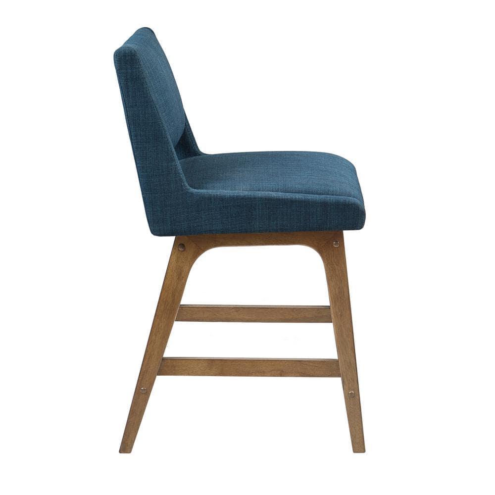 36.25" Boomerang Counter Height Barstool Navy - Ink+Ivy
