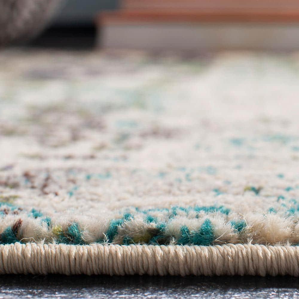 Madison MAD469 Power Loomed Indoor Area Rug - Blue/Green - 4'x6' - Safavieh