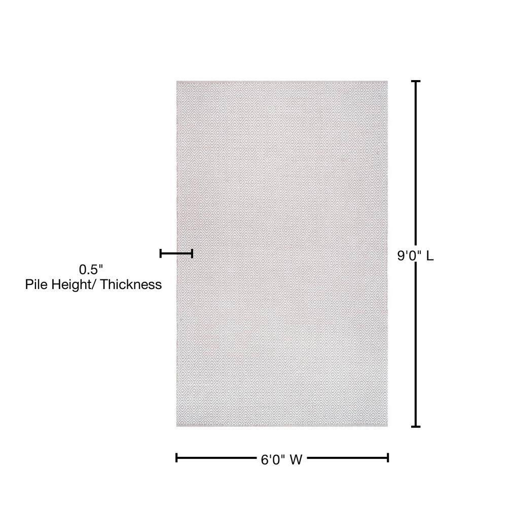 6'x9' Cotton Hand Loomed Lorretta Area Rug Taupe - nuLOOM: Modern Flat Pile Rectangle, Indoor Use, Canvas Backing