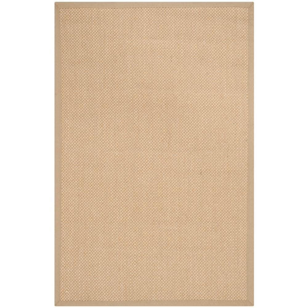 Natural Fiber NF141 Power Loomed Indoor Area Rug - Maize/Linen - 4'x6' - Safavieh.