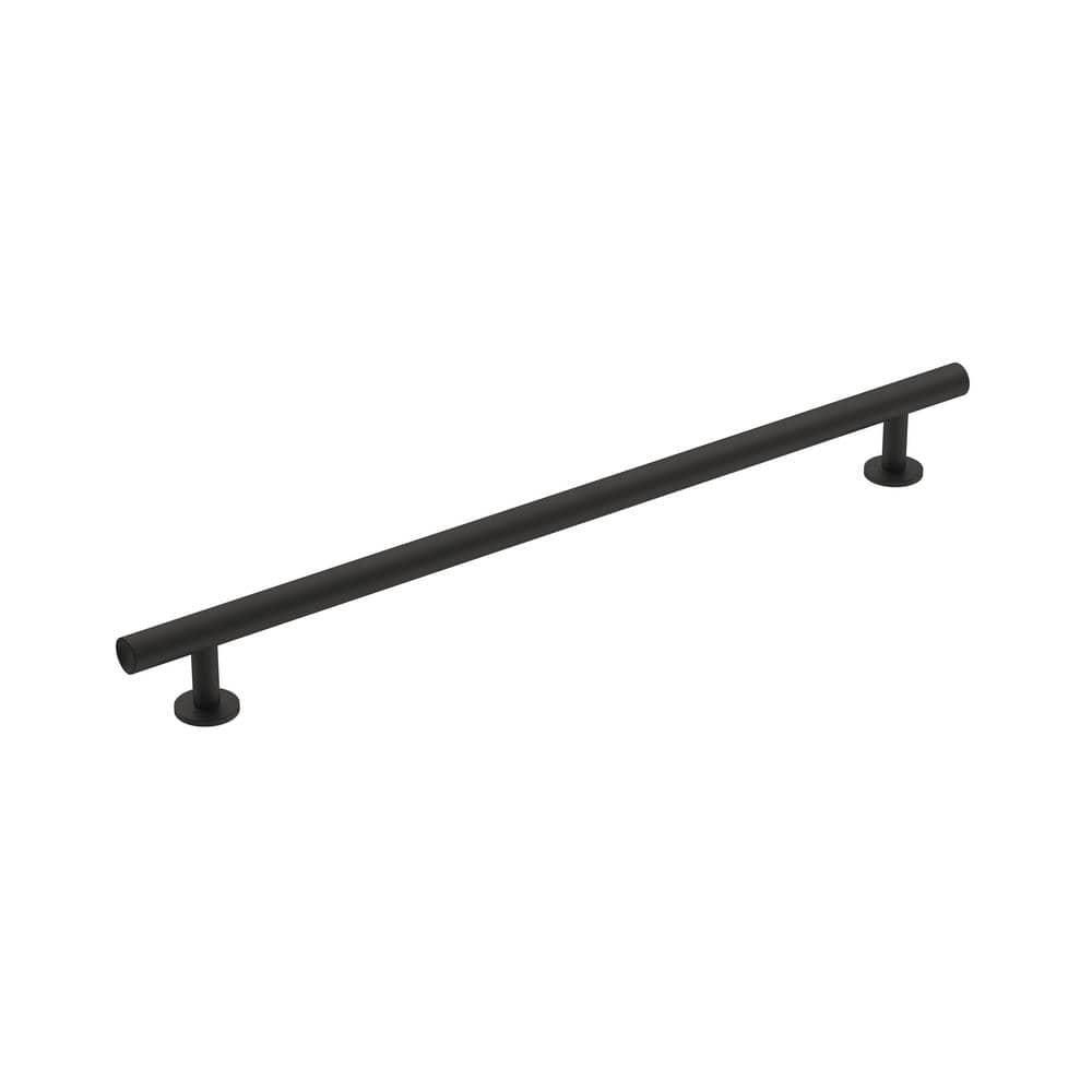 Amerock Radius 10-1/16 inch (256mm) Center-to-Center Matte Black Cabinet Pull