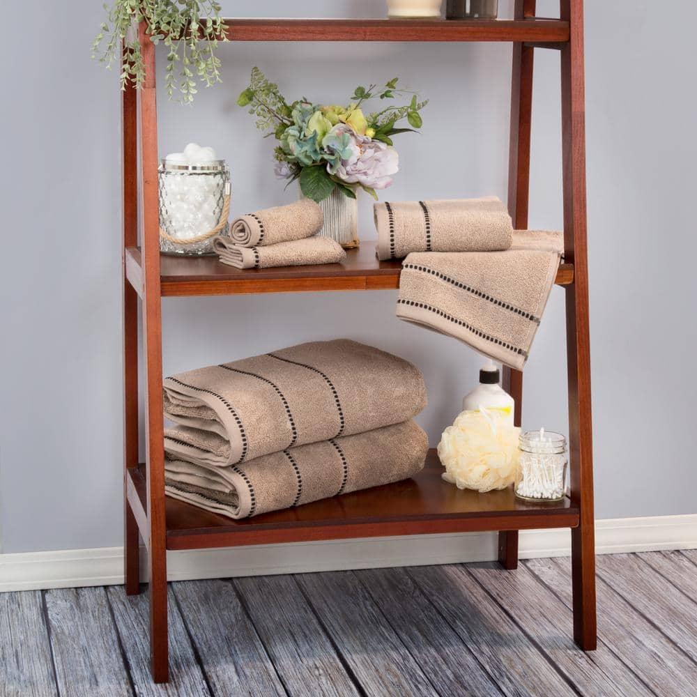 12-Piece Cotton Towel Set, Taupe