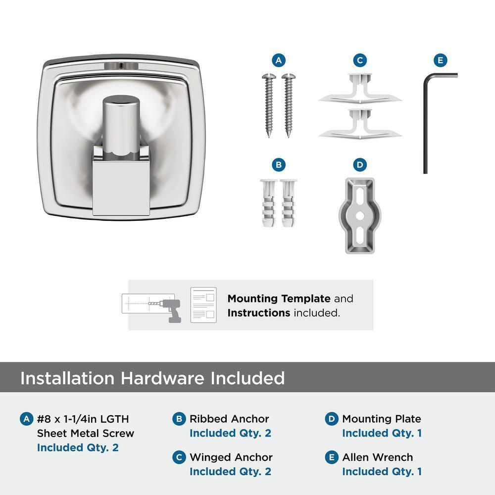 Amerock Stature Chrome Single Prong Robe Hook