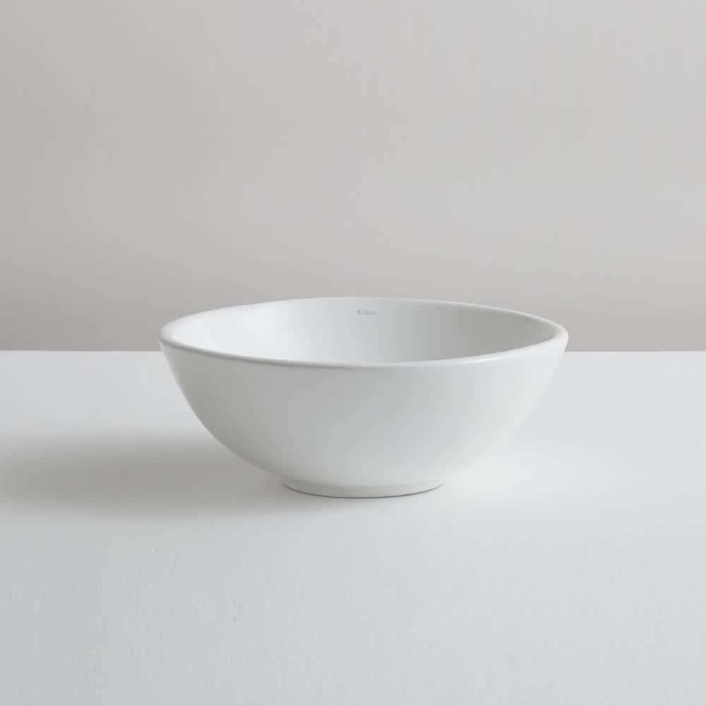 KRAUS Elavo™ Thin Ceramics Vessel Bathroom Sink