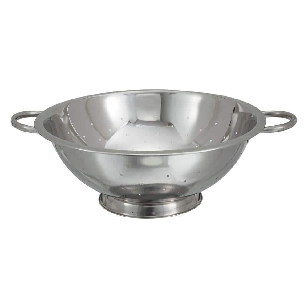 Winco Colander, Stainless Steel, with Handles, 8 Quart