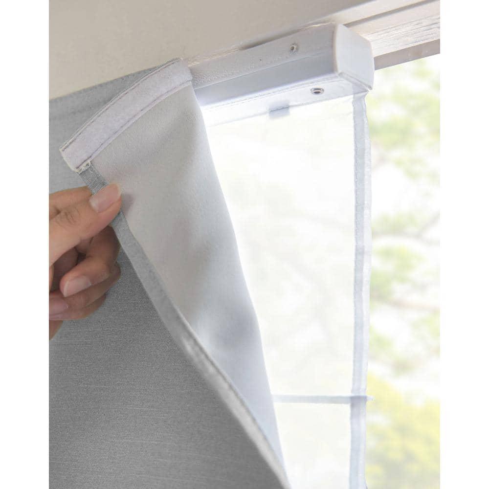 34"x64" Chicology Blackout Roman Shade Pearl Gray