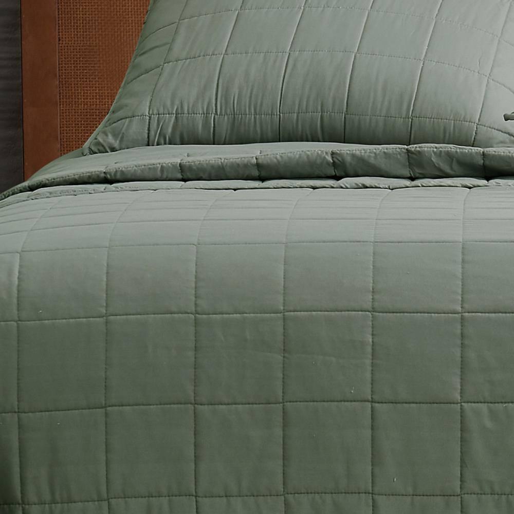 London Fog London Fog Garment Wash Solid Quilt Set