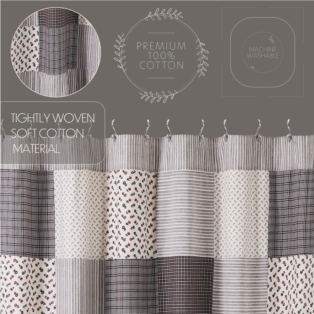 VHC Brands Florette Patchwork Shower Curtain 72x72