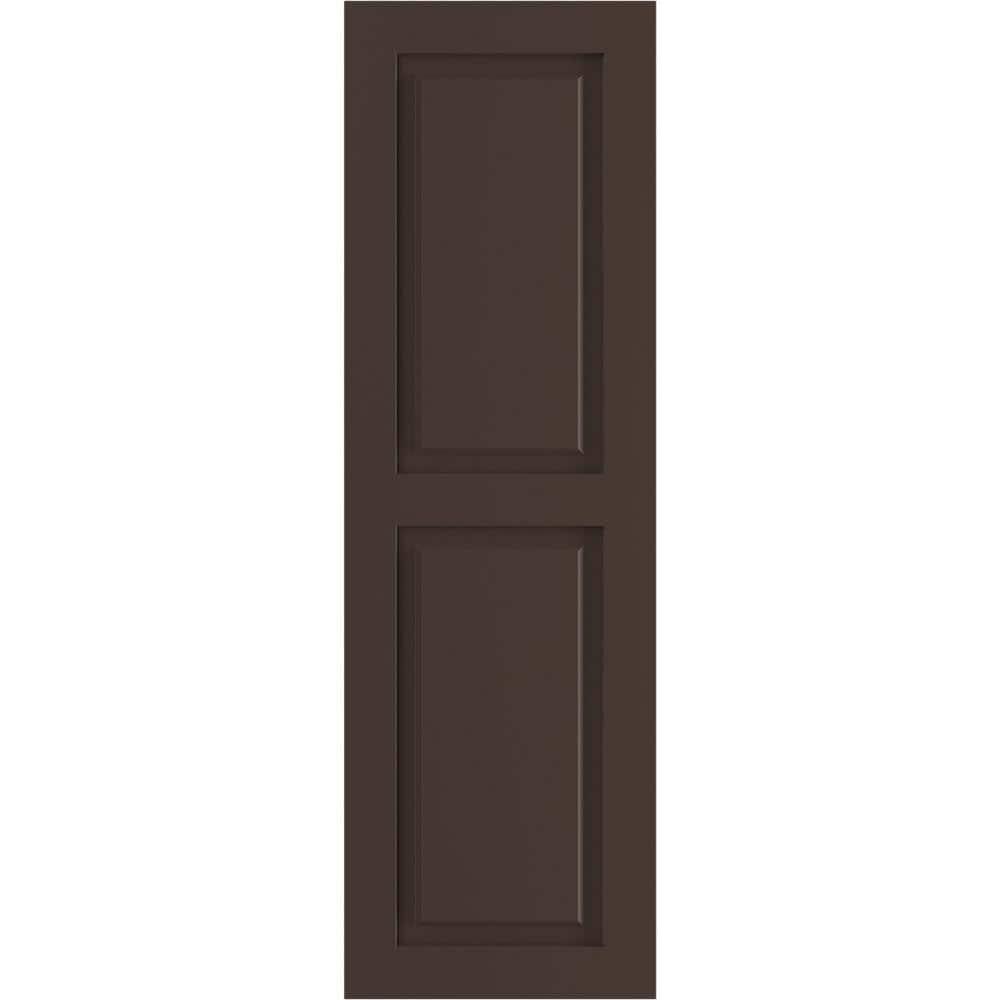 True Fit PVC Two Equal Raised Panel Shutters